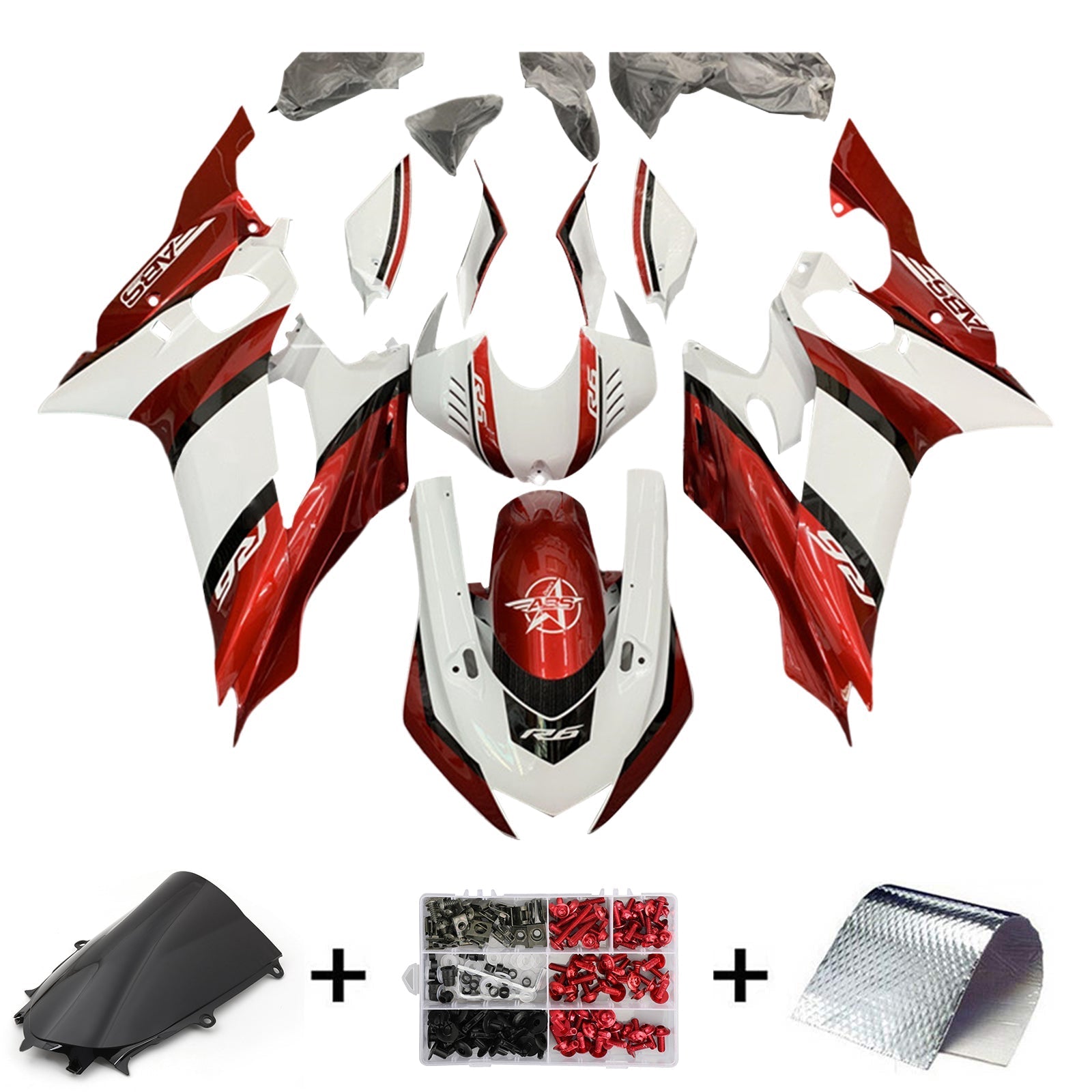 2017-2022 Yamaha YZF-R6 Fairing Kit Bodywork Plastic ABS