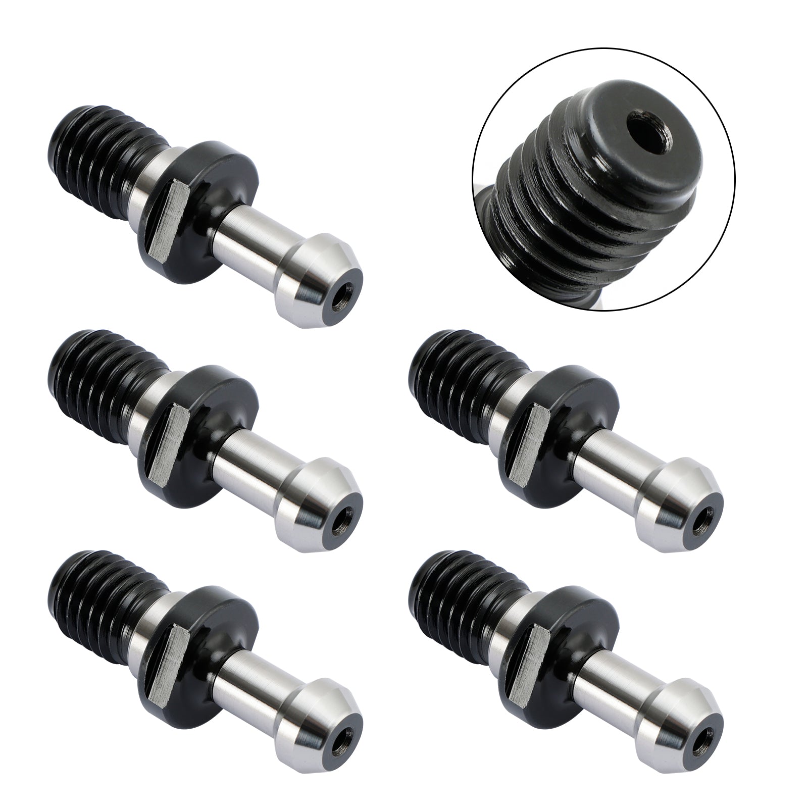 5Pcs CAT40 45掳 Pull Stud Retention Knob Fits For Any Haas CAT40 CNC Silver
