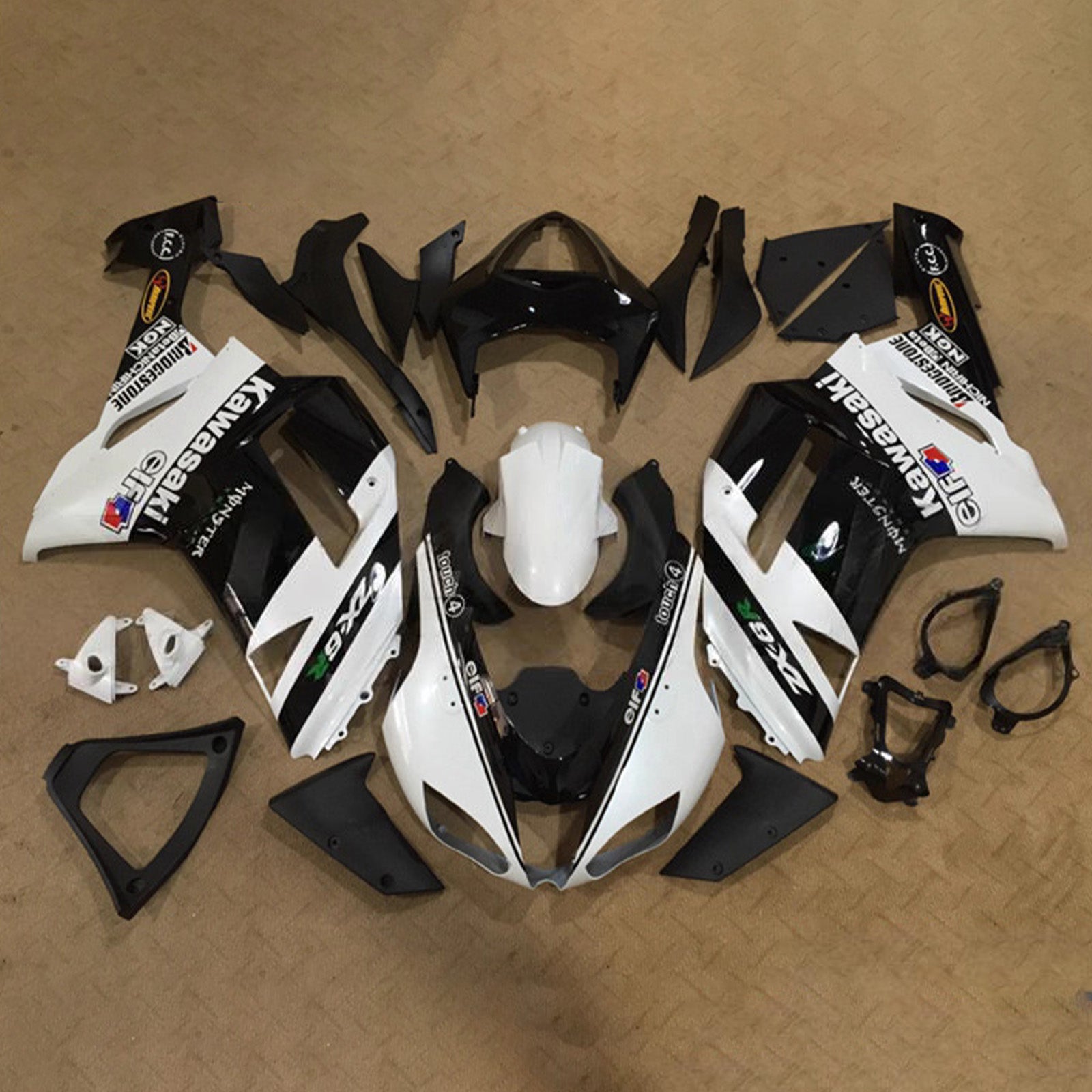 Injection Fairing Kit Bodywork Plastic ABS fit For Kawasaki ZX6R 636 2007-2008
