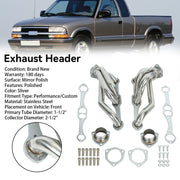 Manifold Headers Fit Chevy Blazer S10 S15 V8 Fit GMC Engine Small Block