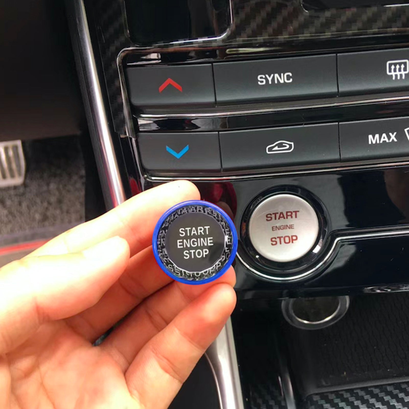 Engine Start Stop Push Button Knob Switch Decor Cover Fits For Jaguar XF XE F-Pace Generic