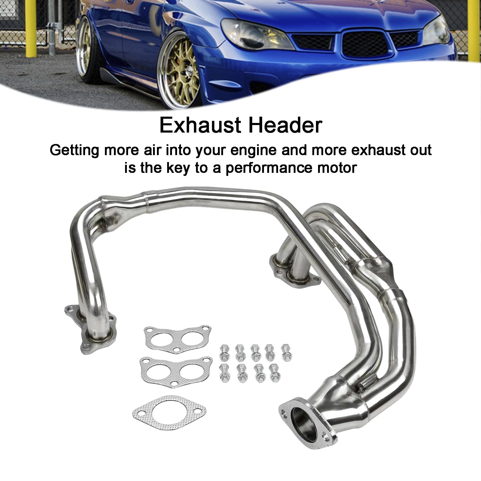 Stainless Steel Header Manifold Exhaust Fit Subaru Impreza 2.5RS 1997-2005