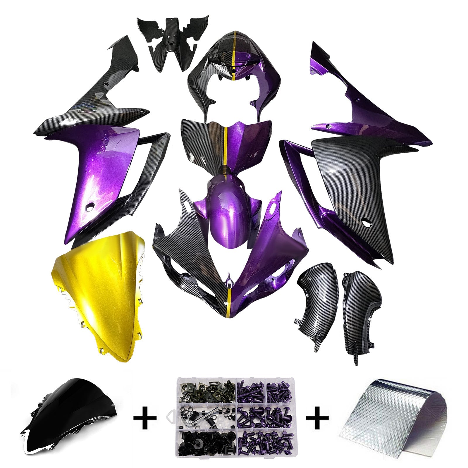 Injection Fairing Kit Bodywork Plastic ABS For Yamaha YZFR1 YZF-R1 2007-2008
