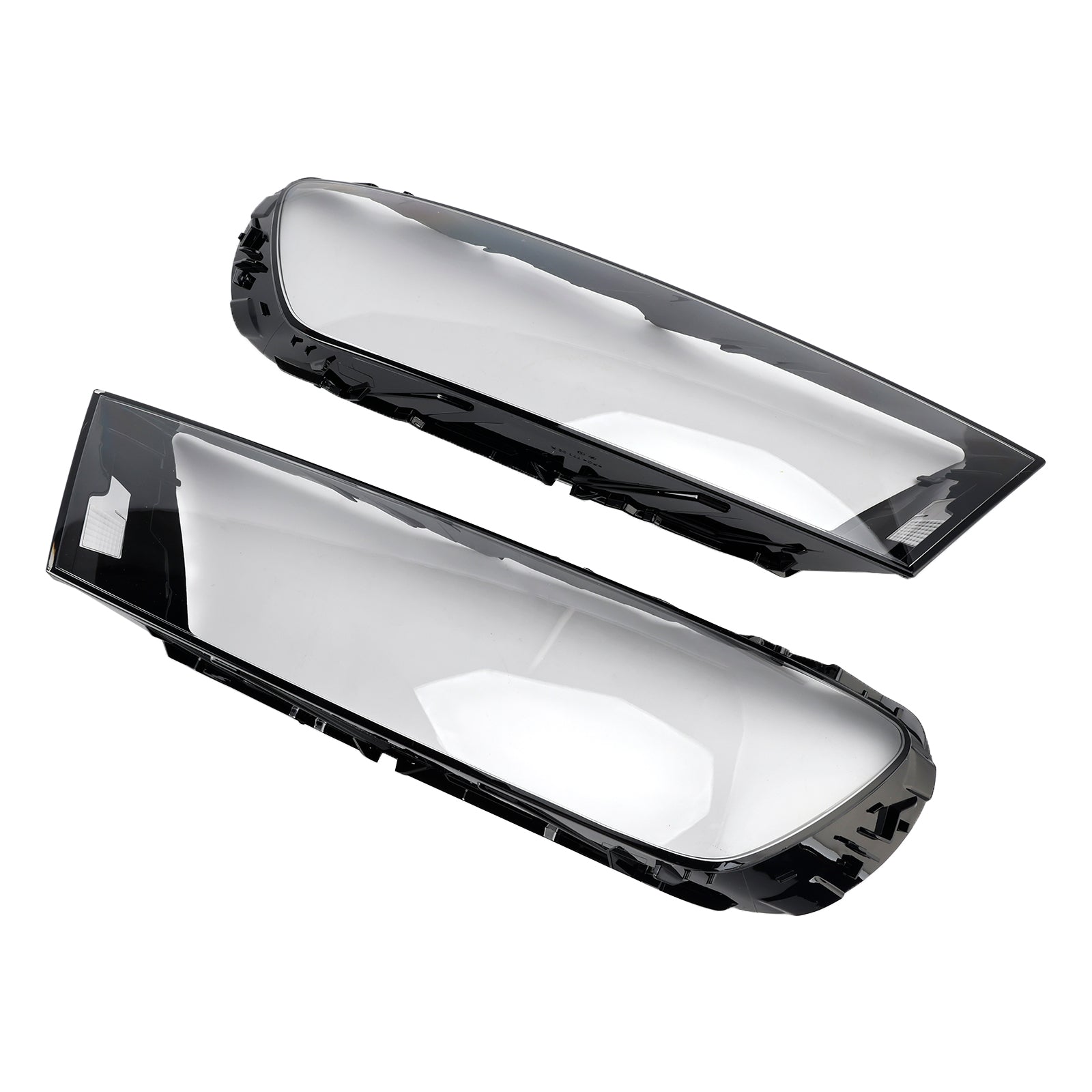 2016-2019 For Audi Q7 Pair Car Headlight Lens Cover LH+RH Lampshade Shell Glue