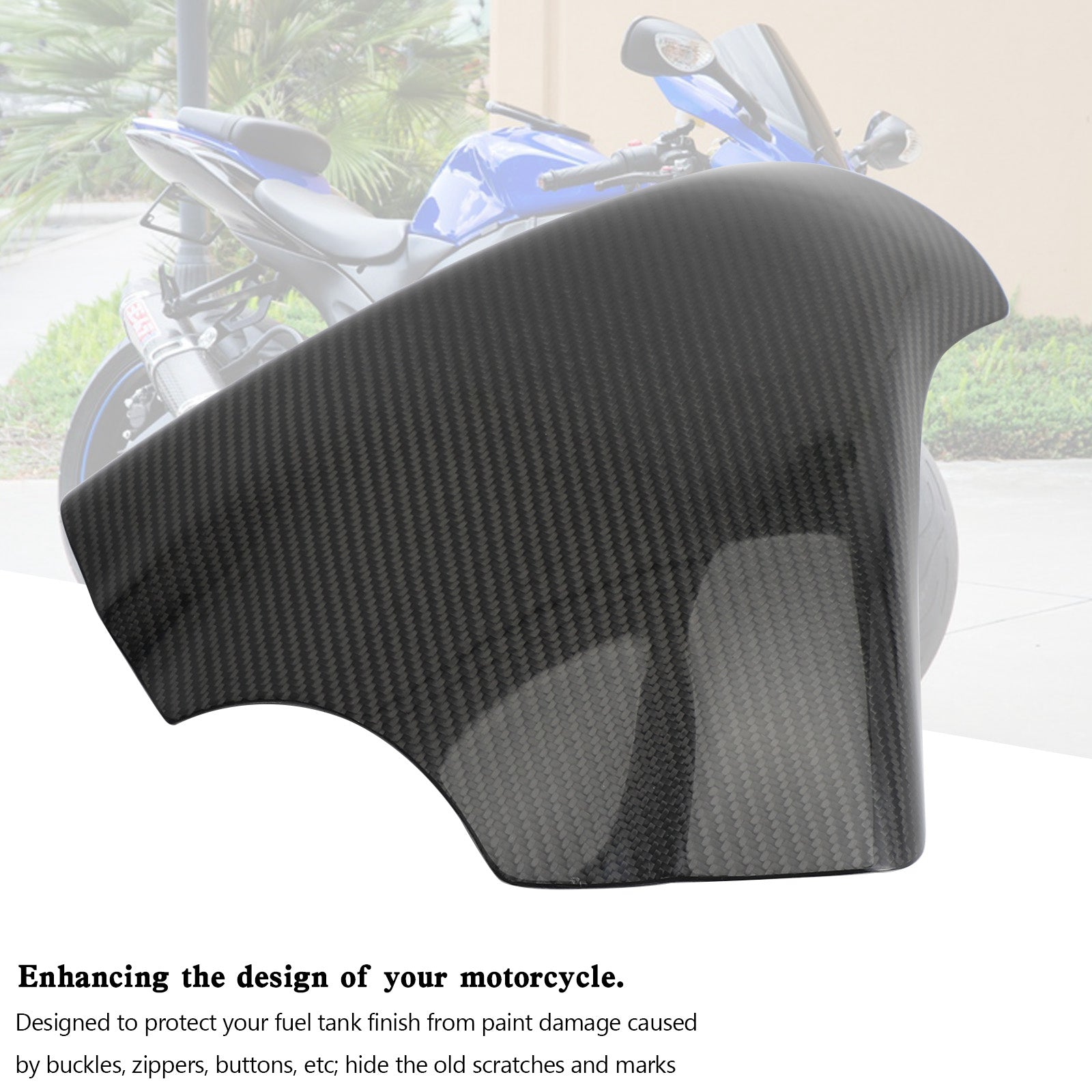 2008-2010 Suzuki GSXR600 GSXR 750 Carbon Gas Tank Cover Fairing Protector