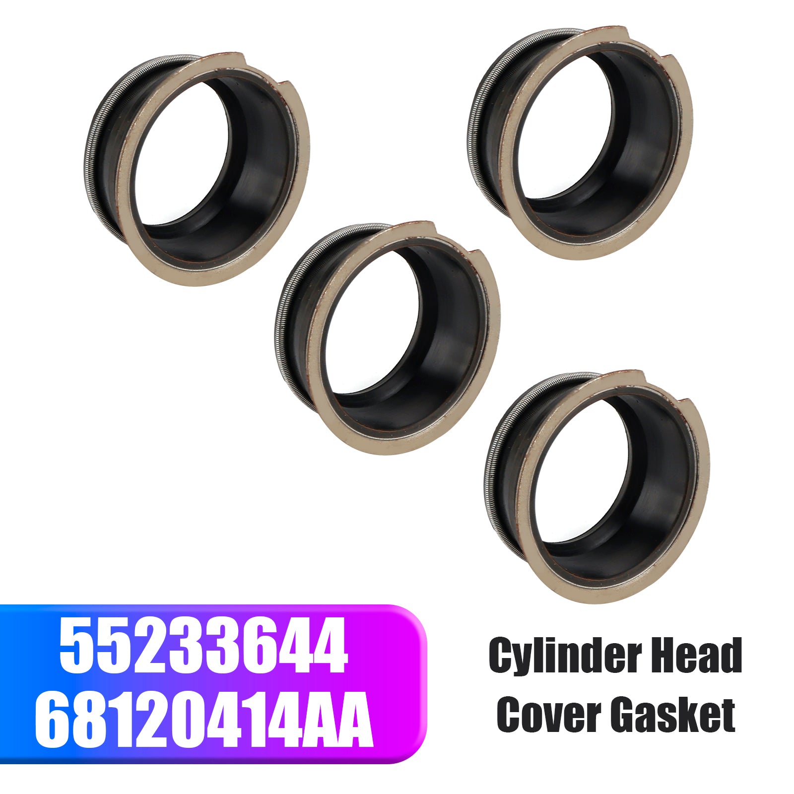 4Pcs Cylinder Head Cover Gasket 55233644 68120414AA for Fiat 500X PUNTO EVO