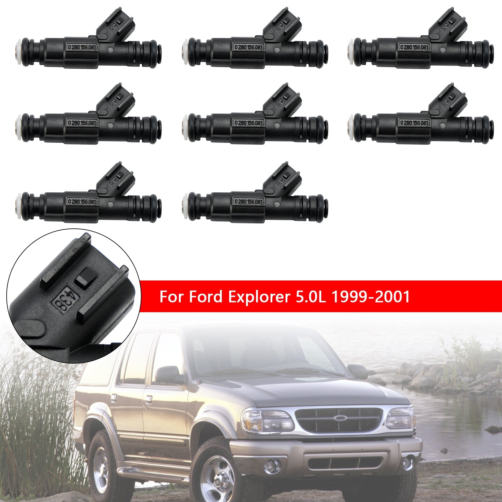 8PCS 885176 0280156081 Fuel Injectors MAR102-8N 9-33102 For Mercury Mercruiser