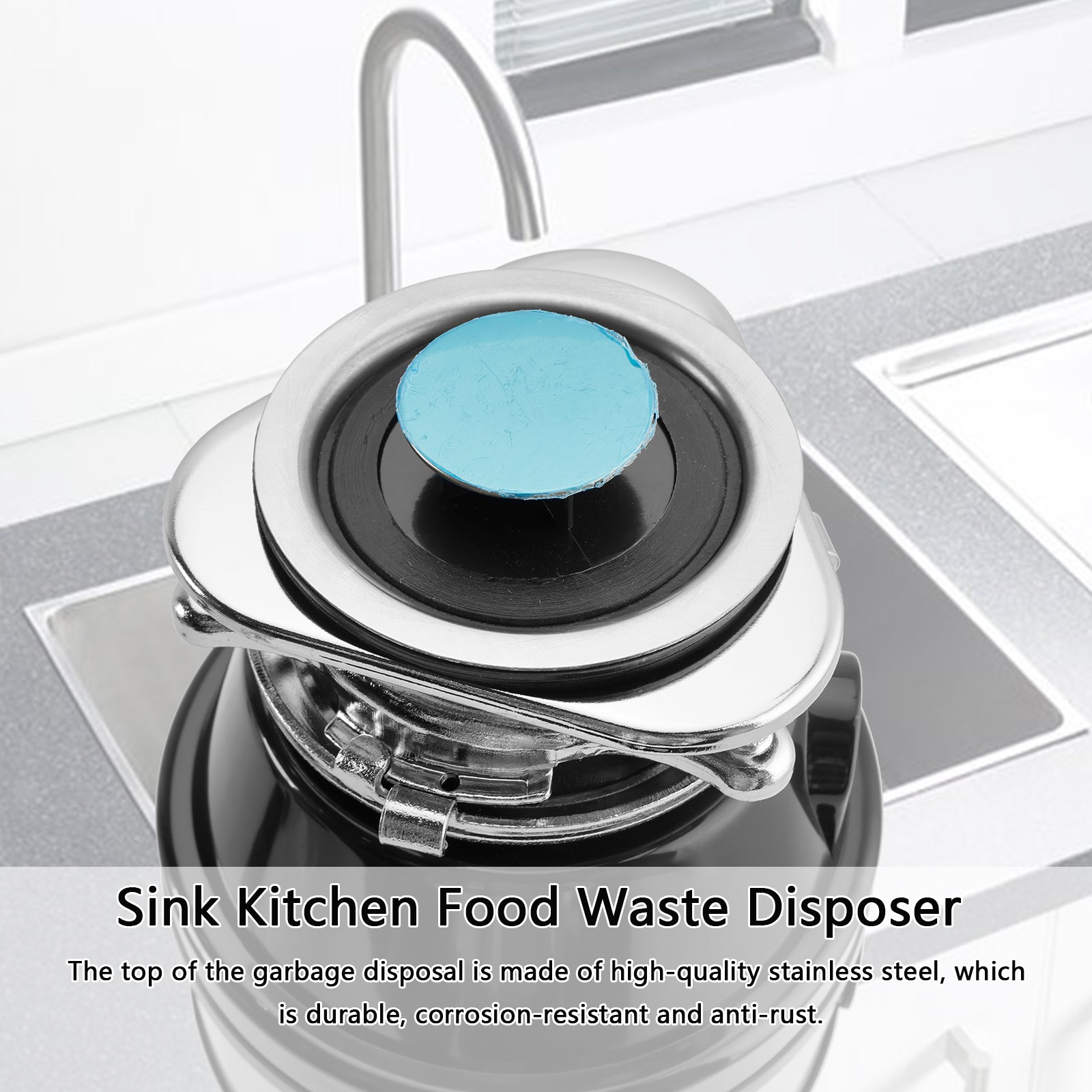 Garbage Disposal 3/4 HP 2800 RPM Under Sink Kitchen Food Waste Disposer w/ Plug