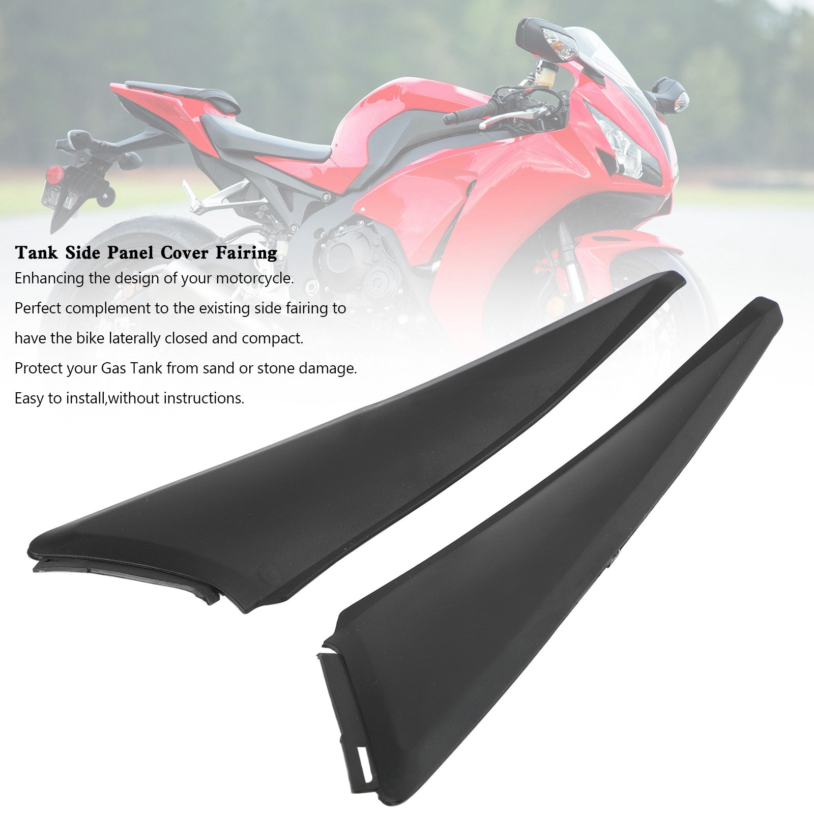 2008-2011 Honda CBR1000 RR Tank Side Seat Trim Cover Panel Fairing Cowl