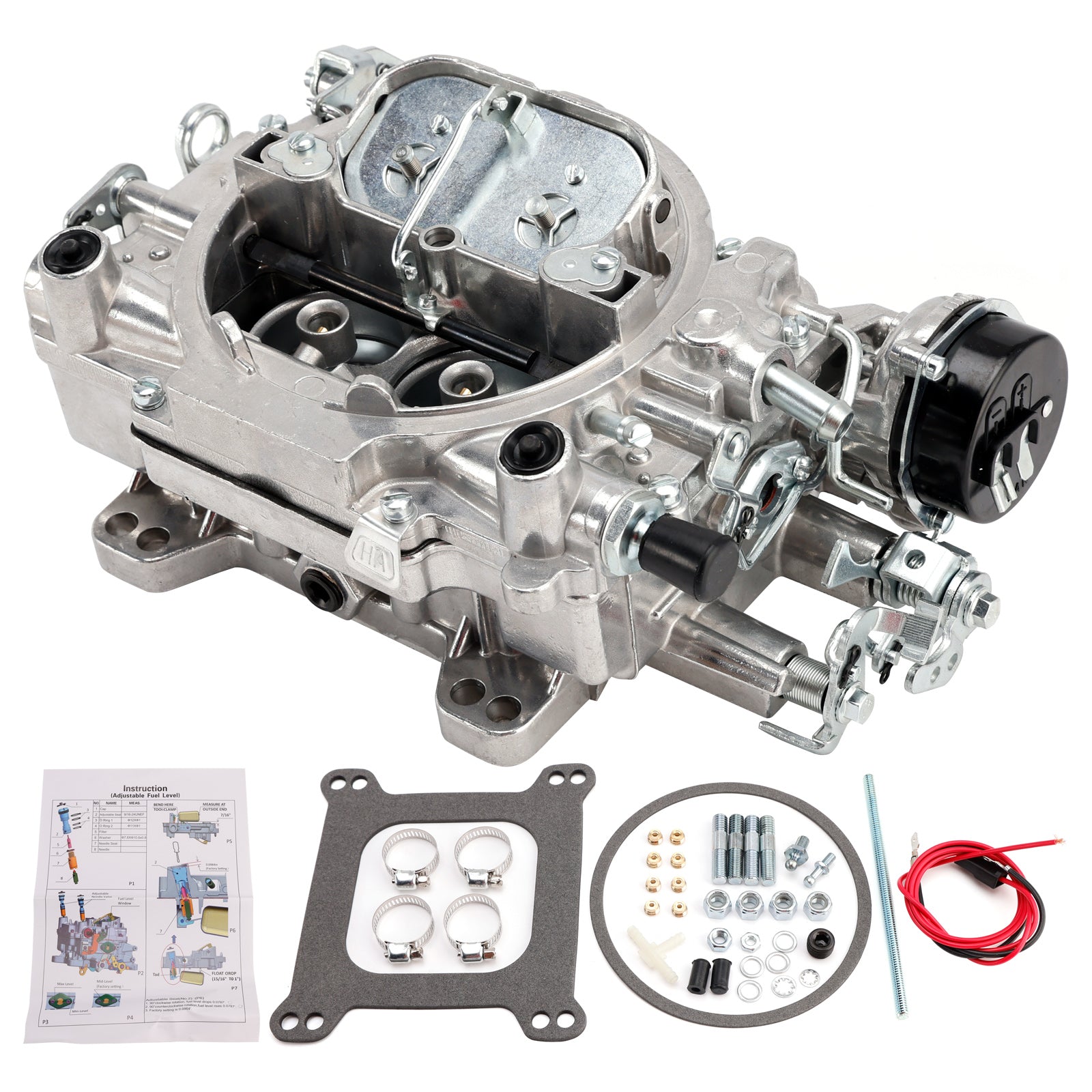 Carburetor 1400 600 CFM 4 Barrel Electric Choke Square Bore 4-Barrel Air Valve