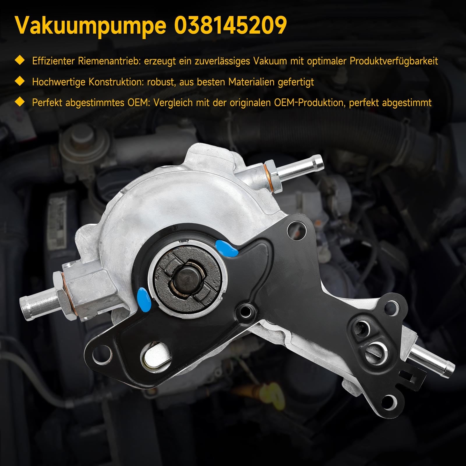 Vacuum Pump For Audi A2 A3 A4 A6 2000-2010 1.4 TDI/1.9 TDI/2.0 TDI 038145209