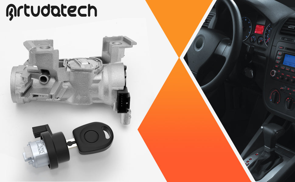 Ignition Switch With Lock Cylinder Key 1K0905851B 1K0953527D Fit For SEAT Leon 2006-2010