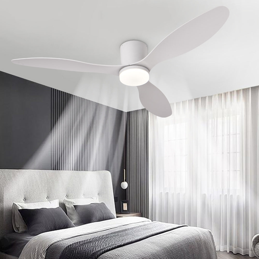 Dimmable LED DC Motor 42” Profile Ceiling Fans with Lights Remote/App Control