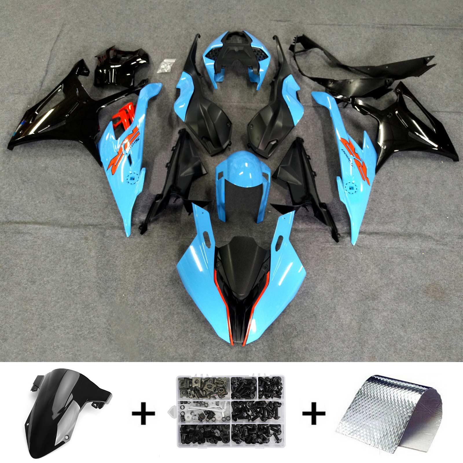 2019-2022 BMW S1000RR Amotopart Injection Fairing Kit Bodywork Plastic ABS #124