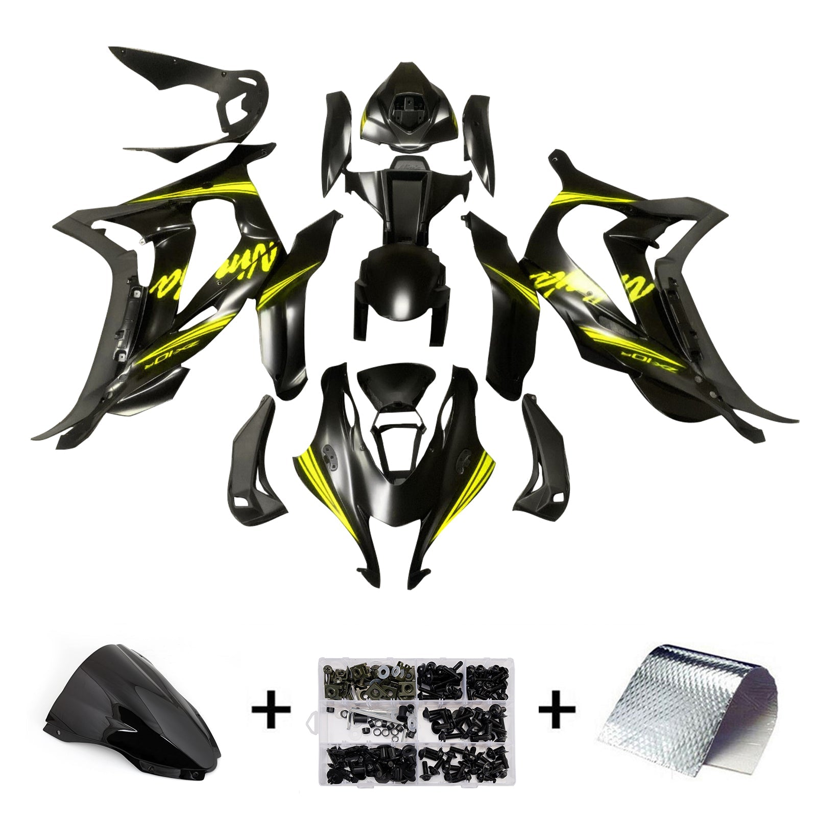 Injection Fairing Kit Bodywork Plastic ABS fit For Kawasaki ZX10R 2016-2020