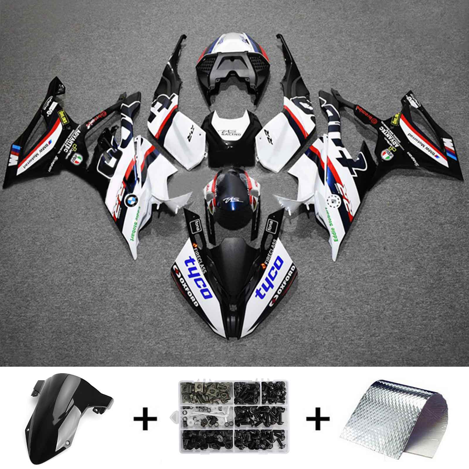 2019-2022 BMW S1000RR Amotopart Injection Fairing Kit Bodywork Plastic ABS #118