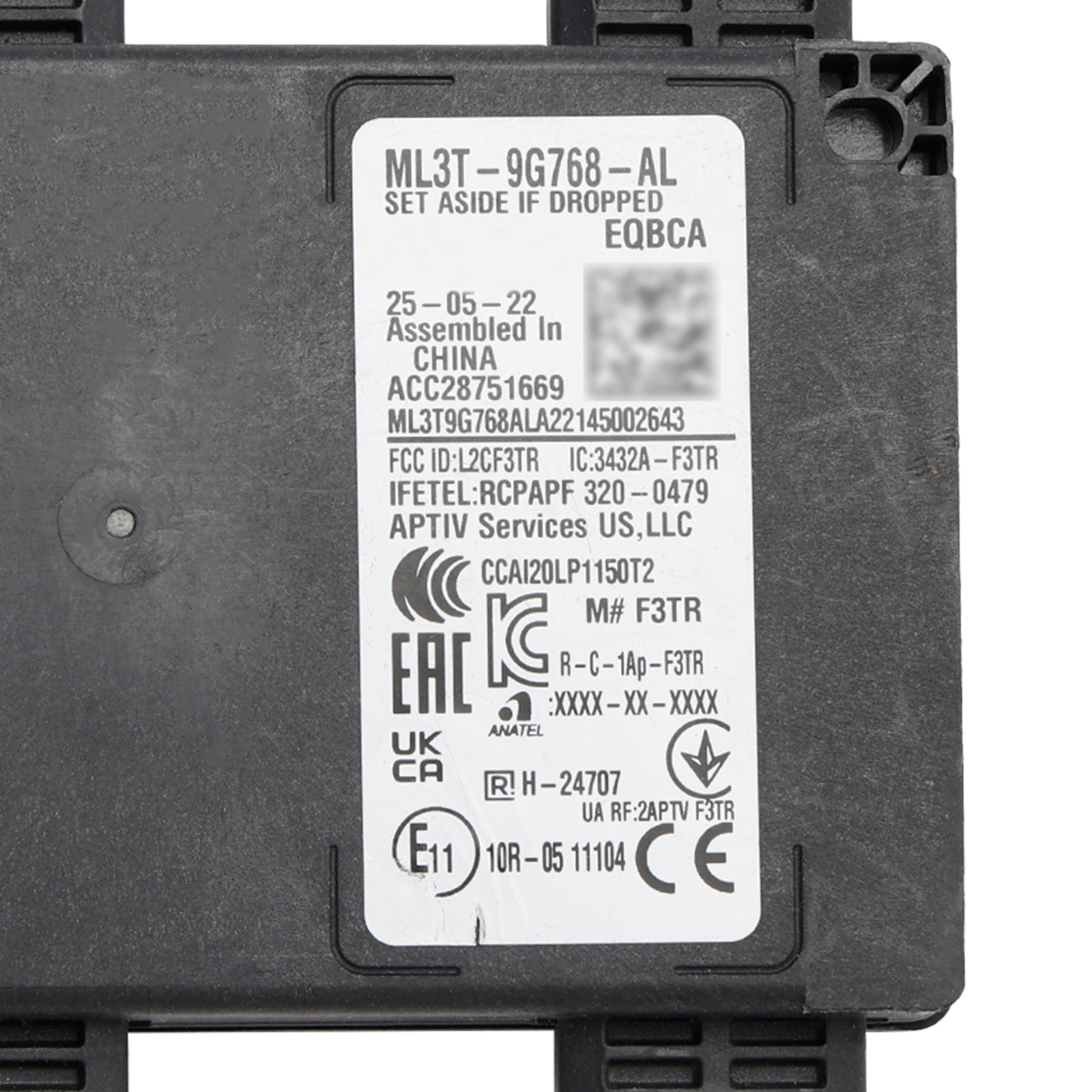 2022 Ford F-150 2.7L-Gas, 3.3L-Flex, 3.5L-Electric/Gas, 3.5L-Gas, 5.0L- Flex Radar Cruise Control Distance Sensor ML3T-9G768-AL ML3Z-9E731-D