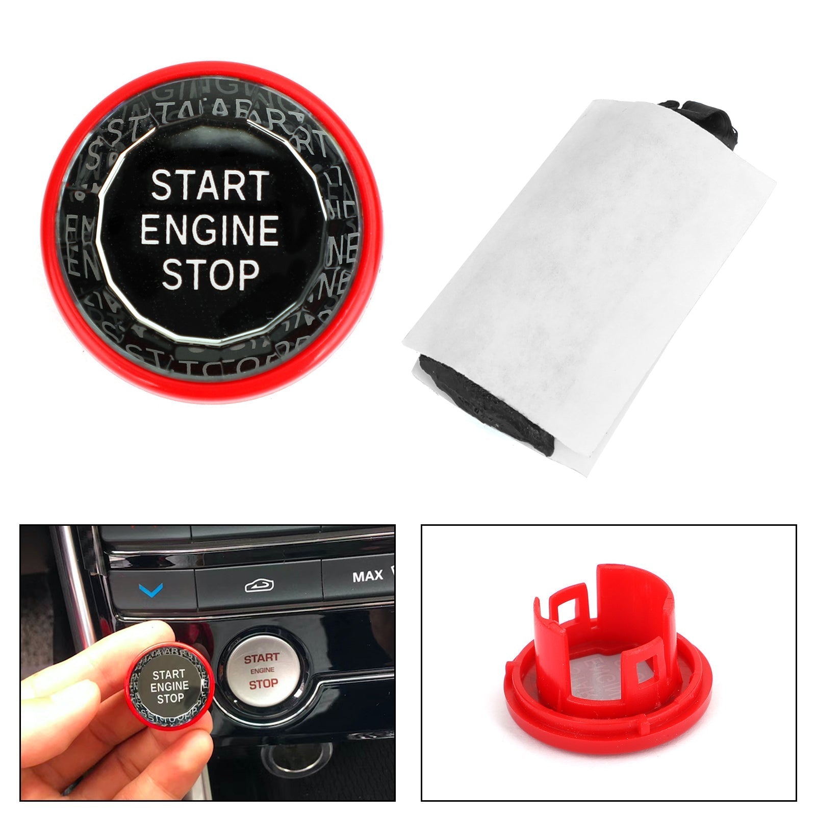Engine Start Stop Push Button Knob Switch Decor Cover Fits For Jaguar XF XE F-Pace Generic