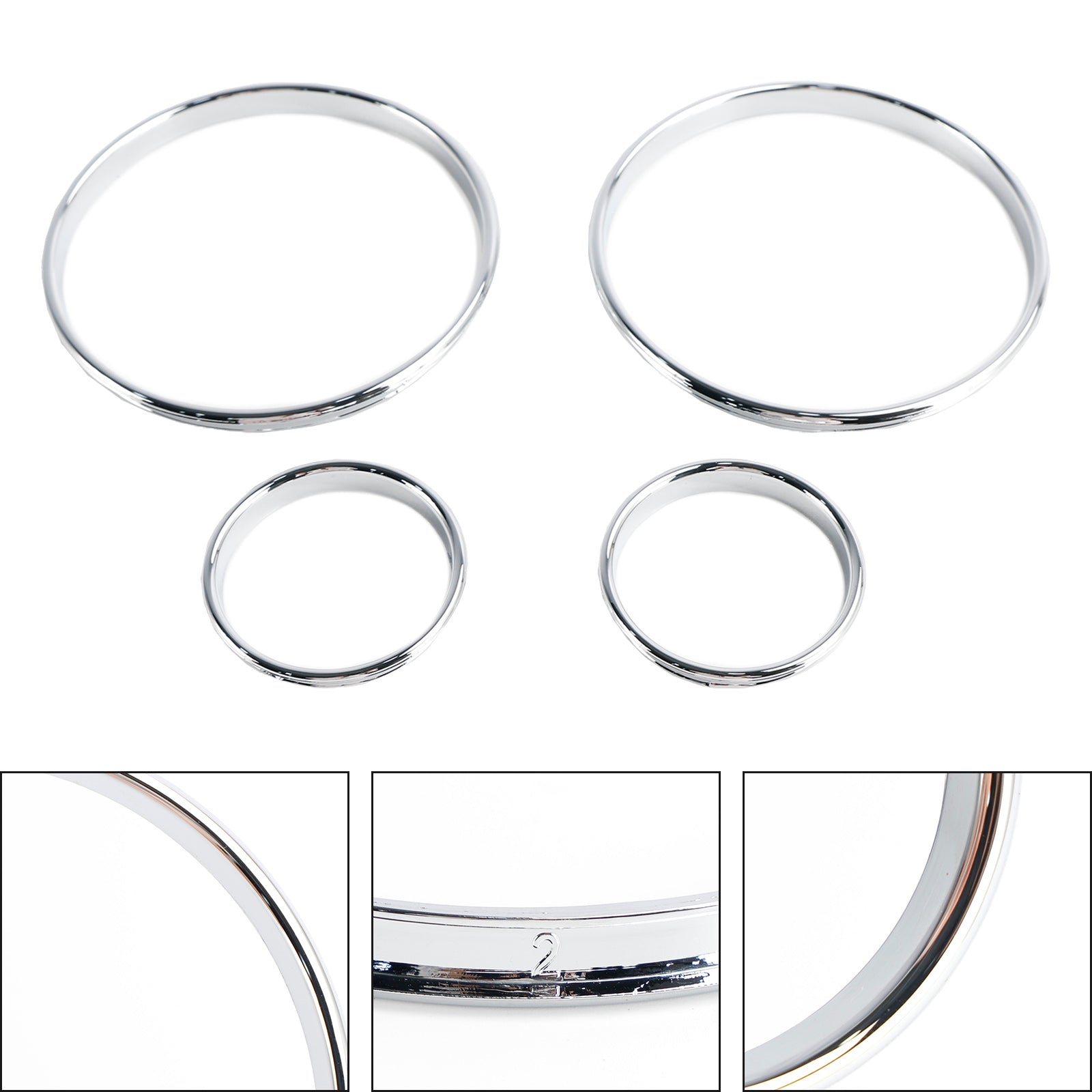 1999-2006 BMW E53 X5 Silver Dash Trim Rings Speedometer Gauge Cluster Panel 500-125