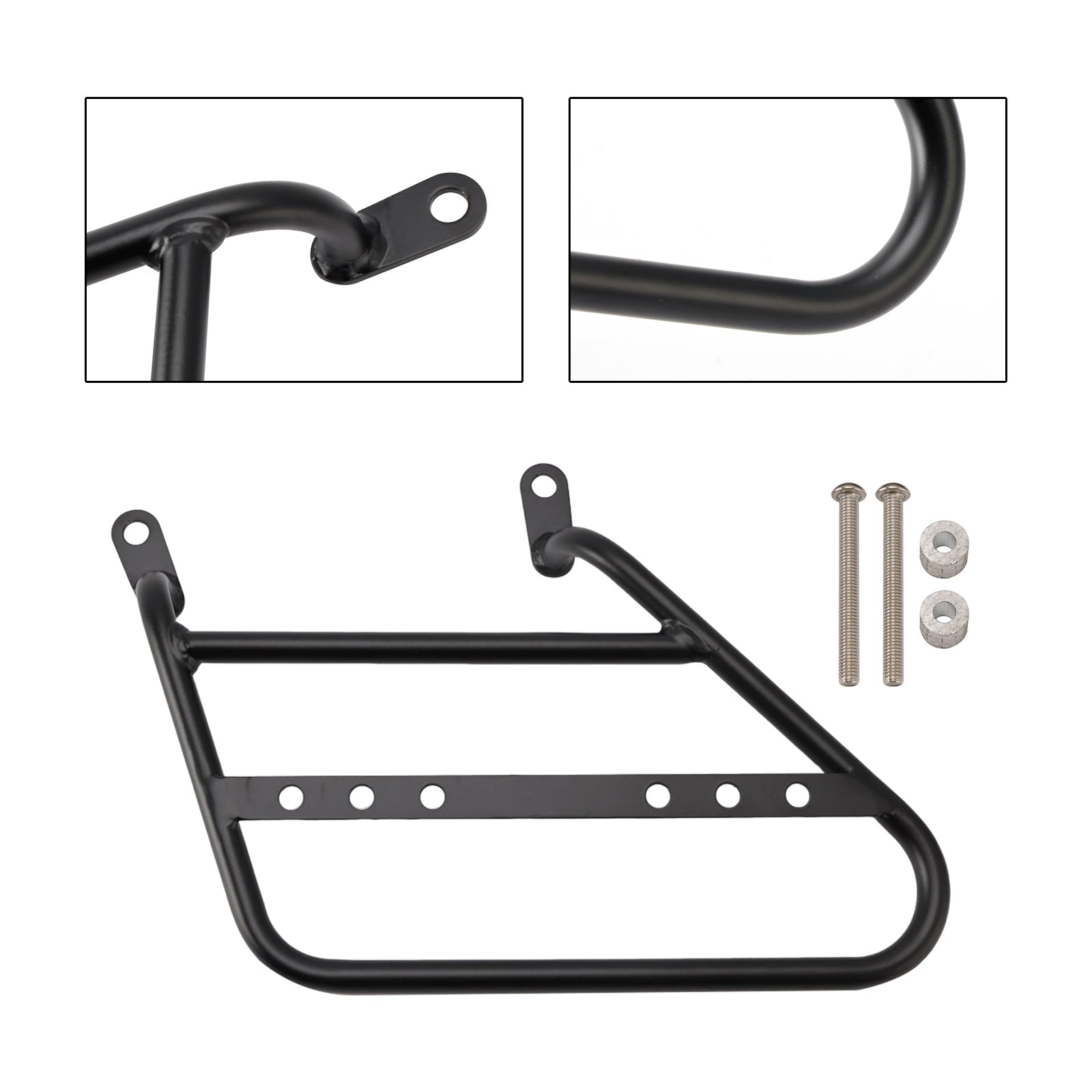 2021-2026 Roral Enfield Meteor 350 Luggage Rack Side Saddle Bag Mount Bracket Black
