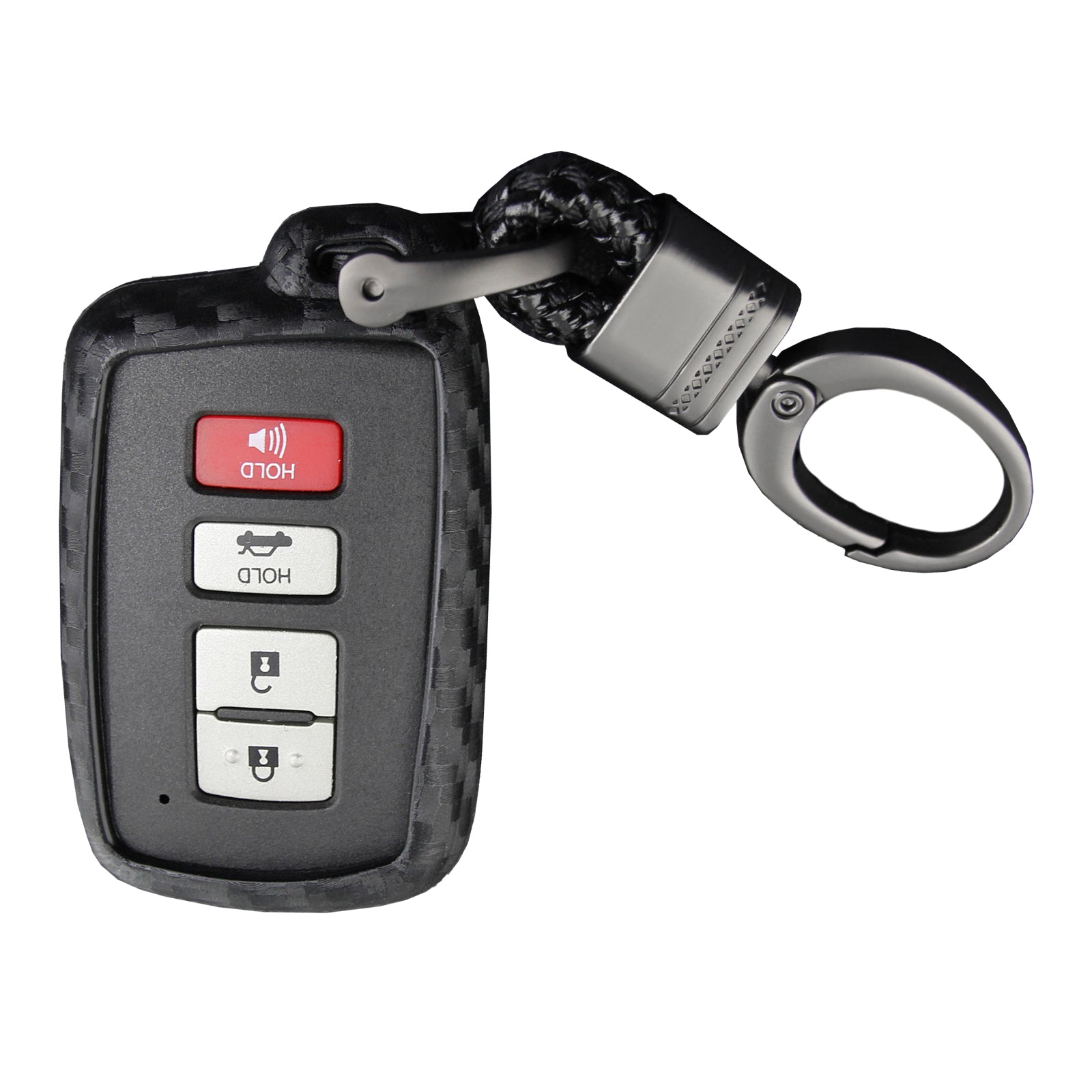 Leather Silicone Car Key Case Cover With Buckle For Toyota Highlander