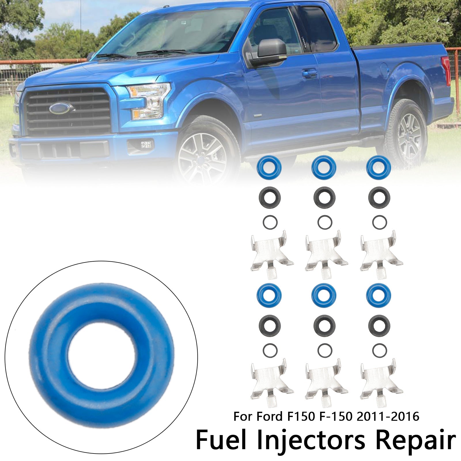 2011-2016 Ford F150 3.5L Turbo EcoBoost 6PCS Fuel Injector Repair Seal Kit