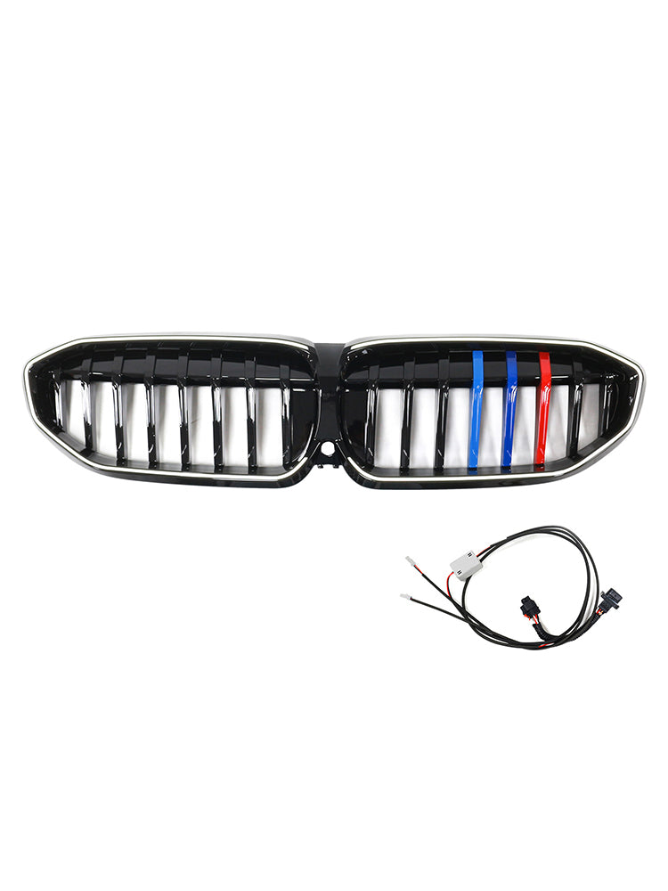 2019-2022 BMW 3 Series G20 M-Style Black Kidney Grille Grill 51138072085