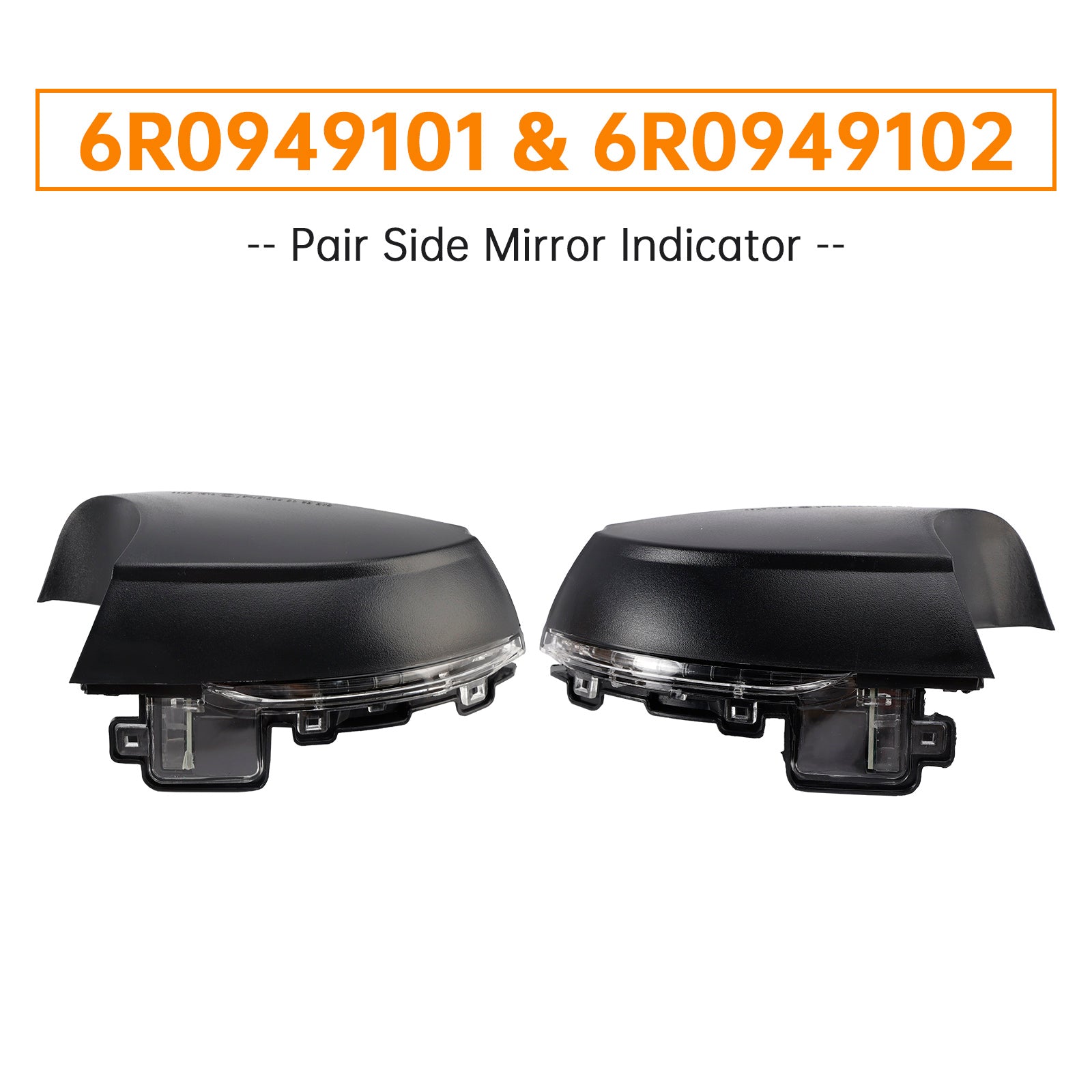 2X Wing Door Mirror LED Indicator Light Lamps for VW Polo MK5 6C 2009-2018