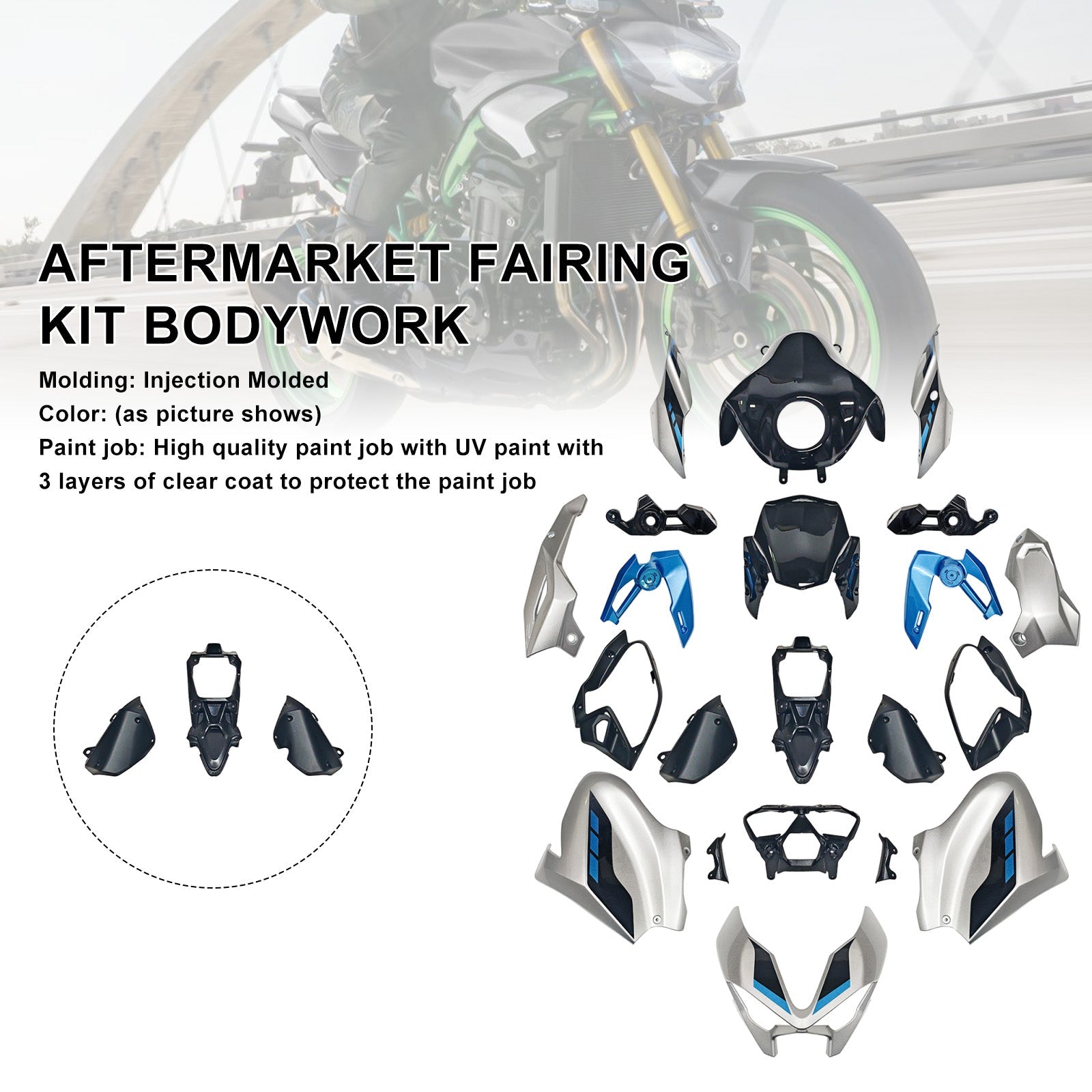 Injection Bodywork Fairing Kit for Kawasaki Z900 2025-2026