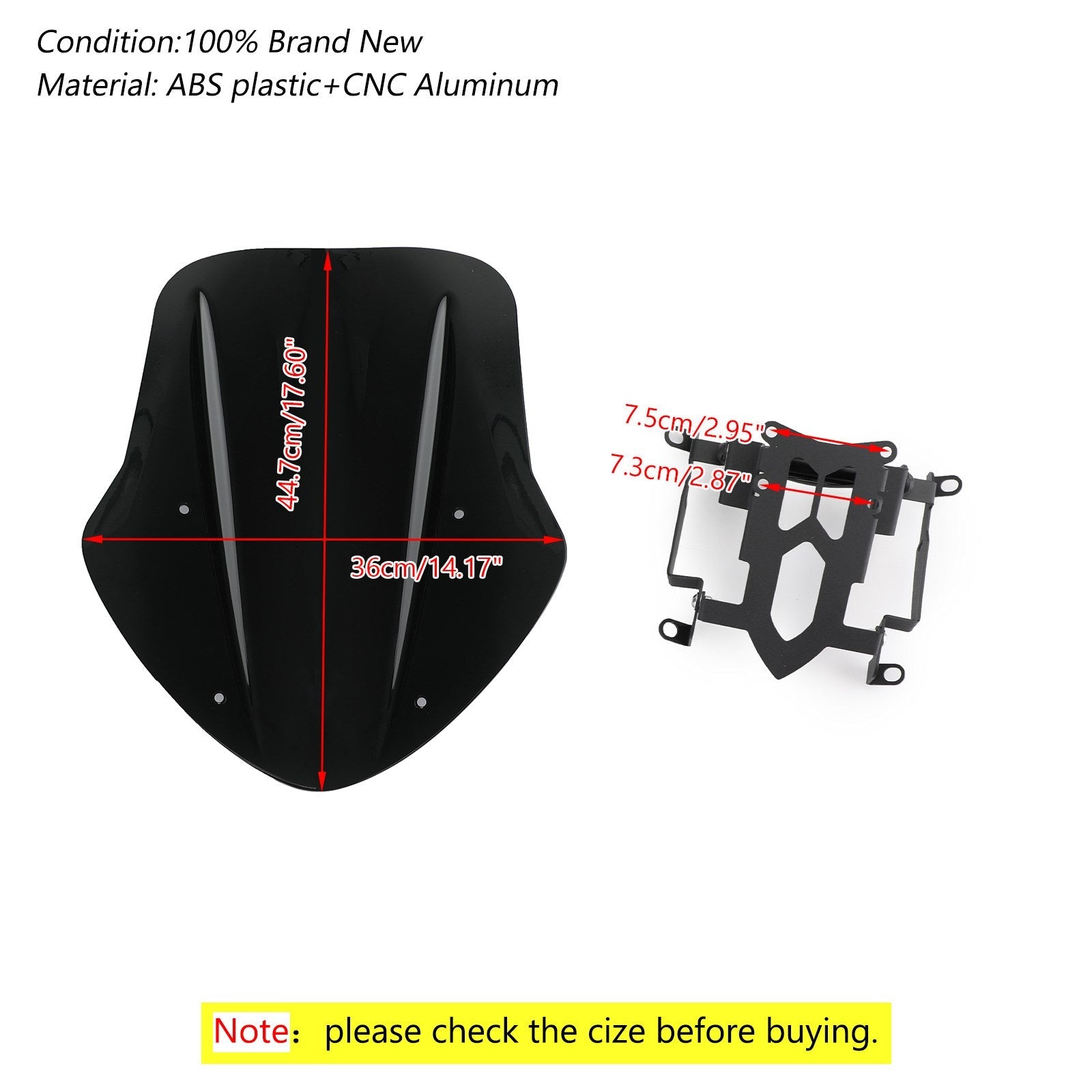 2014-2016 Ducati Diavel Dark Windshield Windscreen Wind Defector protection
