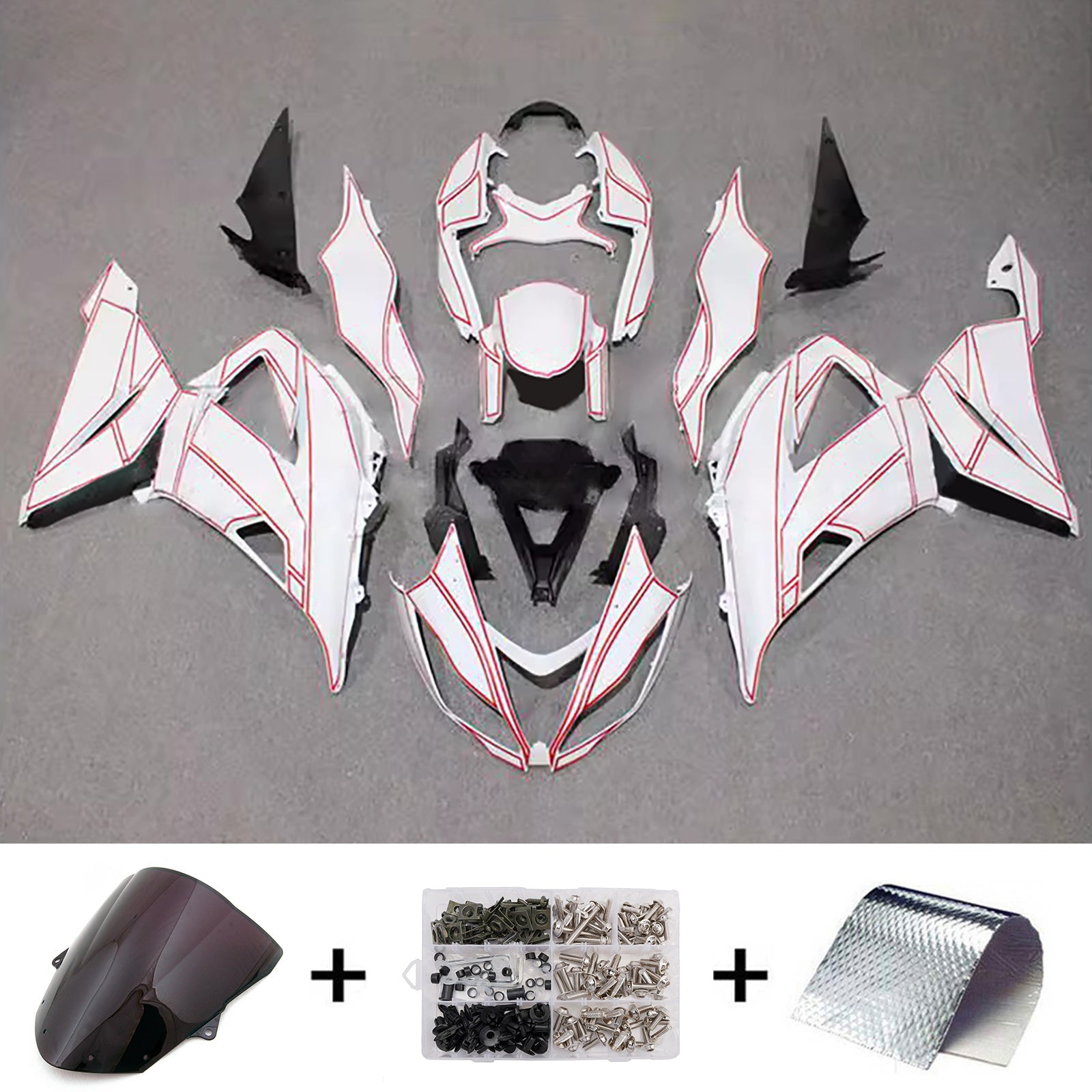 Injection Fairing Kit Bodywork Plastic ABS fit For Kawasaki ZX6R 636 2013-2018