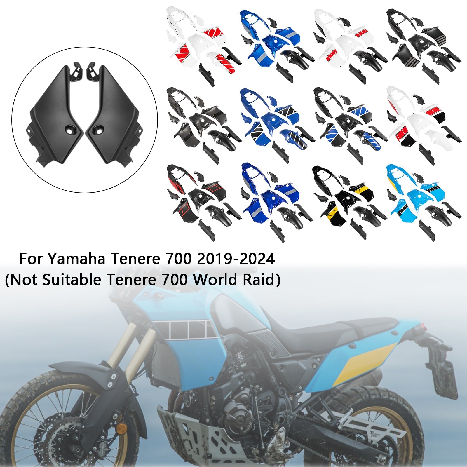 2019-2024 Yamaha Tenere 700 Injection ABS Bodywork Fairing Kit