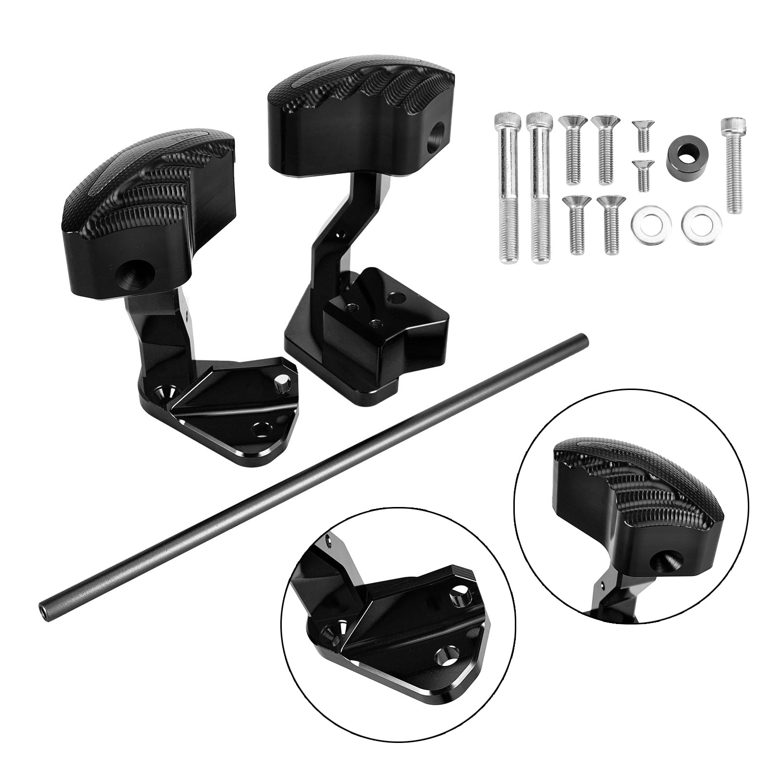 Protector Engine Crash Bunds Pads Slider For Suzuki Gsxr1300 Hayabusa 21-23 Silver