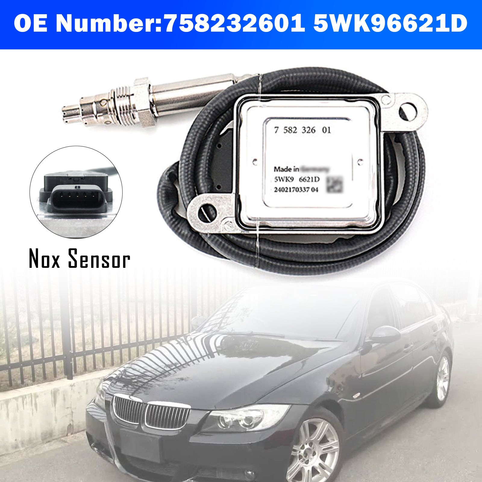 Nox Sensor 12V 758232601 For BMW 3er E90 316d 320i 2005-2013