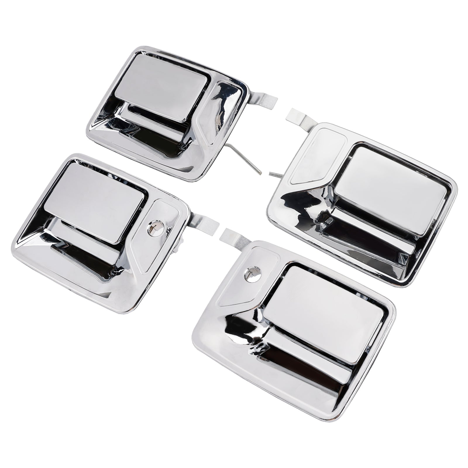 4Pcs Chrome Exterior Door Handle Set For Ford F-250 F-350 Super Duty 99-16