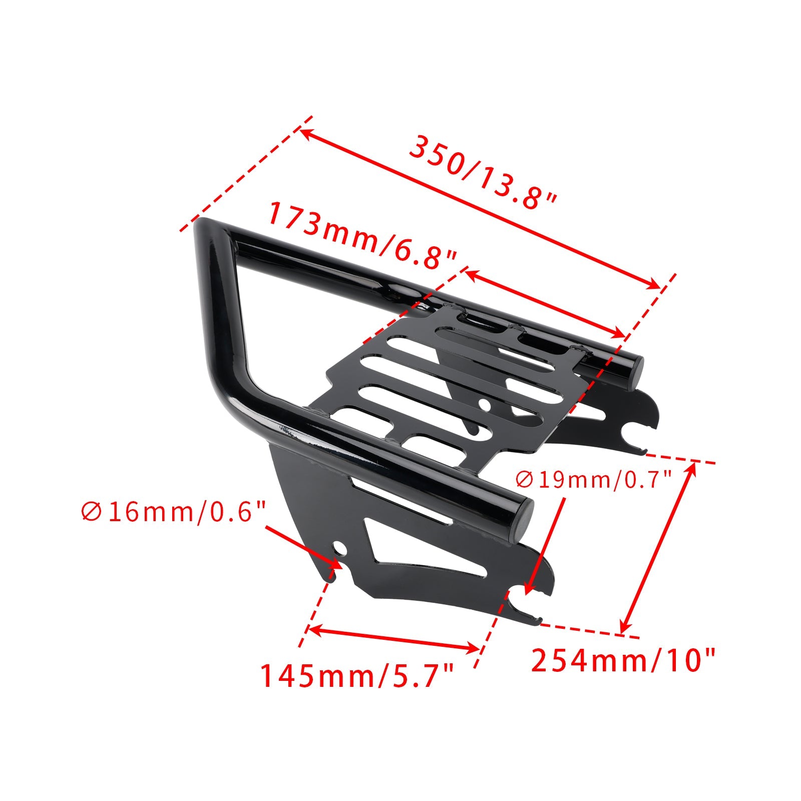 2010 -2012/2015-2025 Street Glide CVO/SE FLHXSE Detachable Mounting Luggage Rack Black
