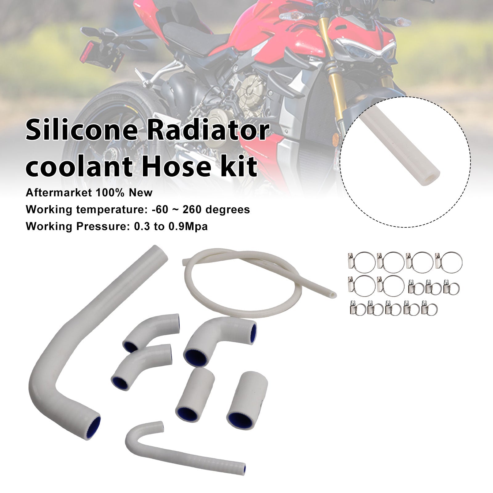 2020-2025 Ducati Streetfighter V4 V4S Silicone Radiator coolant Hose