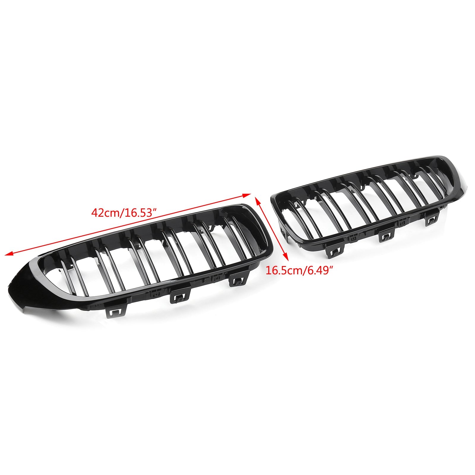 2014-2020 BMW F32 F33 F36 F82 Dual Slat Gloss Black Kidney Grille Grill