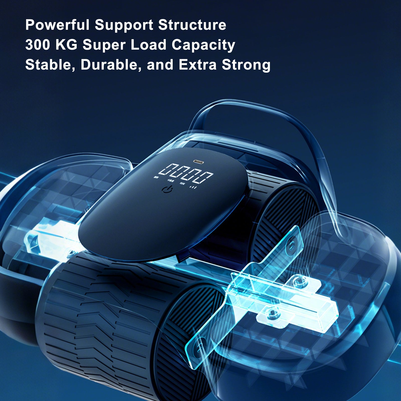Upgraded Ab Roller with Elbow Support Auto Rebound & LCD Display – Includes Knee Pads Perfect for Home Workouts Black Timer & Core Trainer