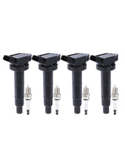 4x Ignition Coil+Spark Plug UF333 UF494 For Toyota Camry 2.4L 2002-2011