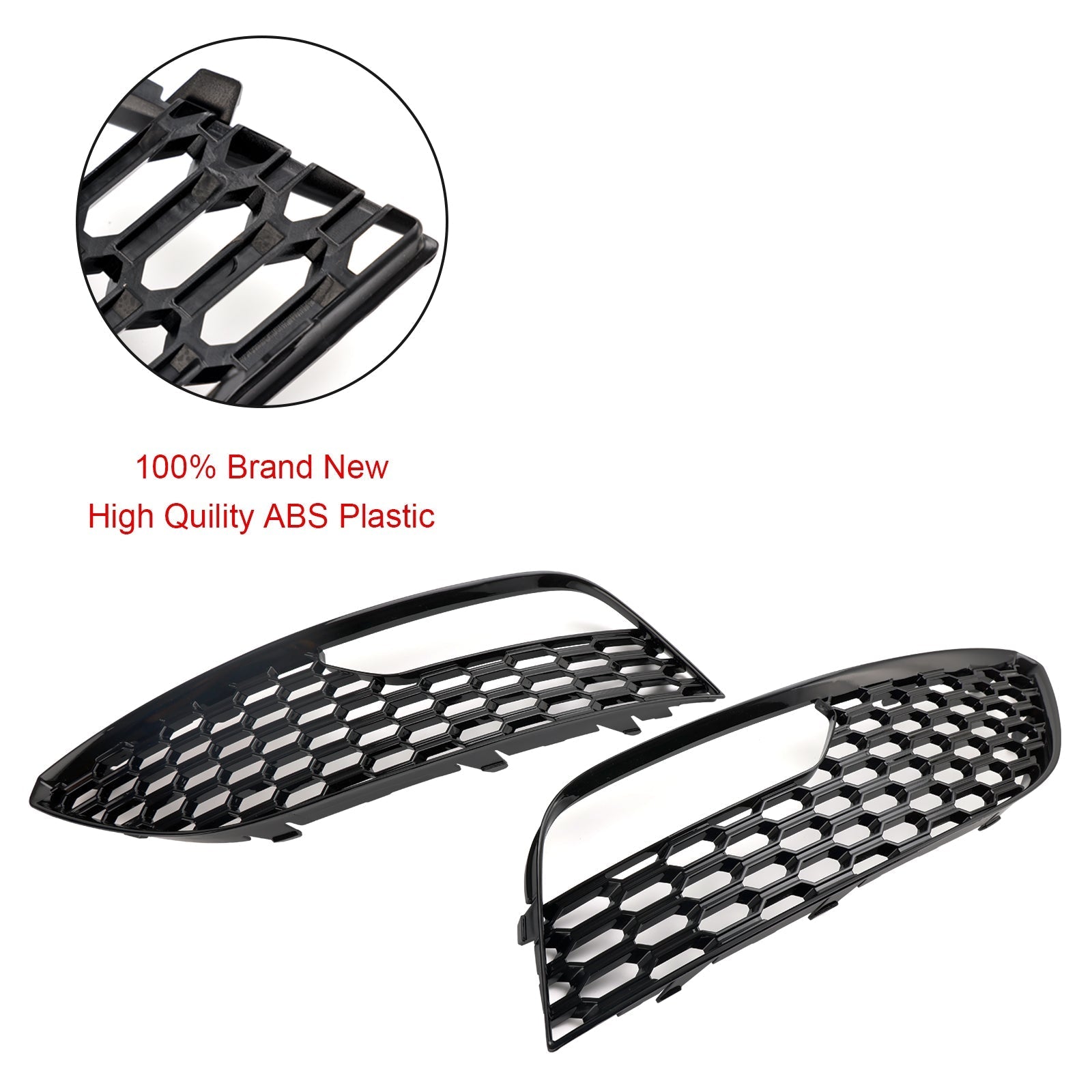 2012 2013 2014 2015 2016 Audi A3 S3 Mesh Front Bumper Fog Light Surround Cover Grille 2PCS