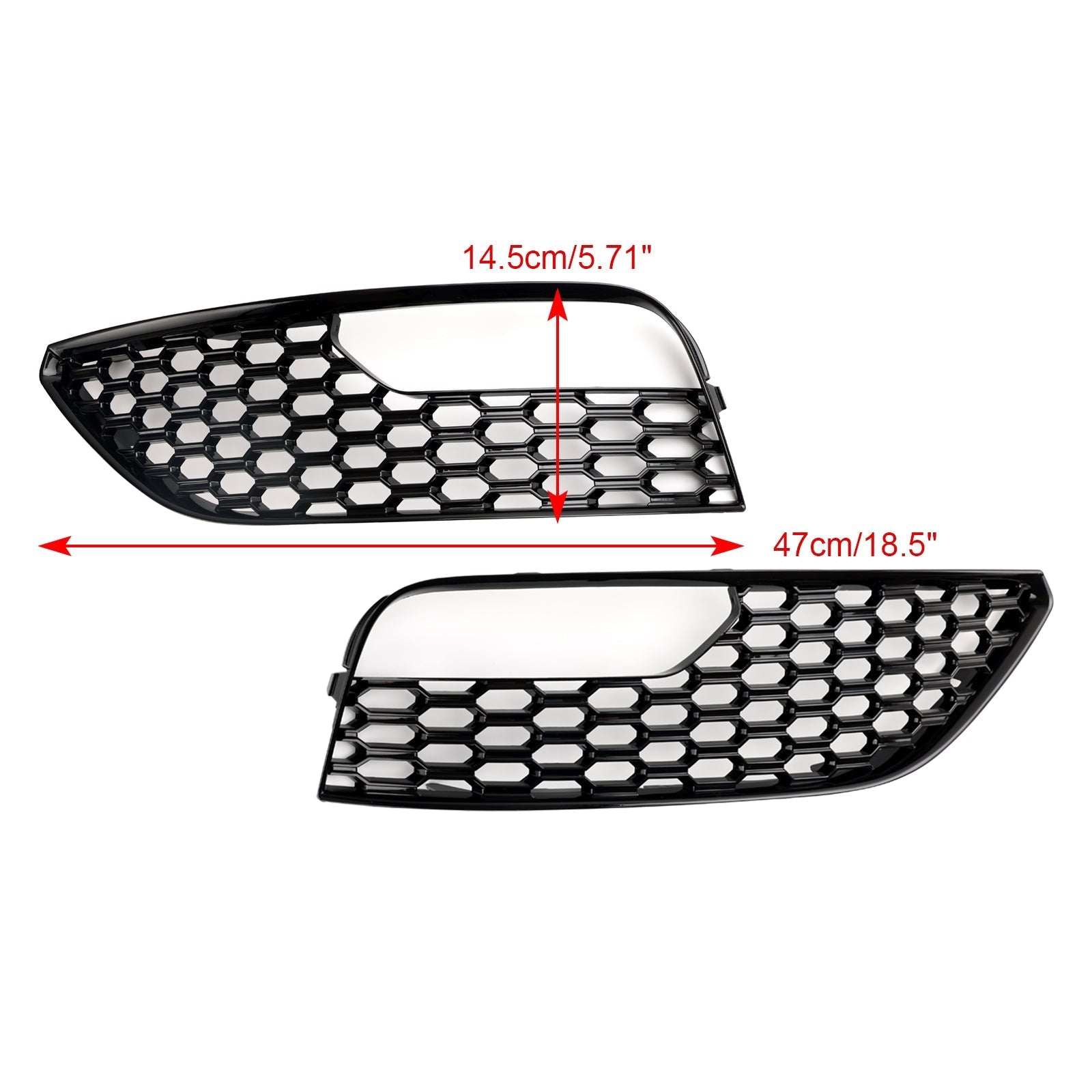 2012 2013 2014 2015 2016 Audi A3 S3 Mesh Front Bumper Fog Light Surround Cover Grille 2PCS