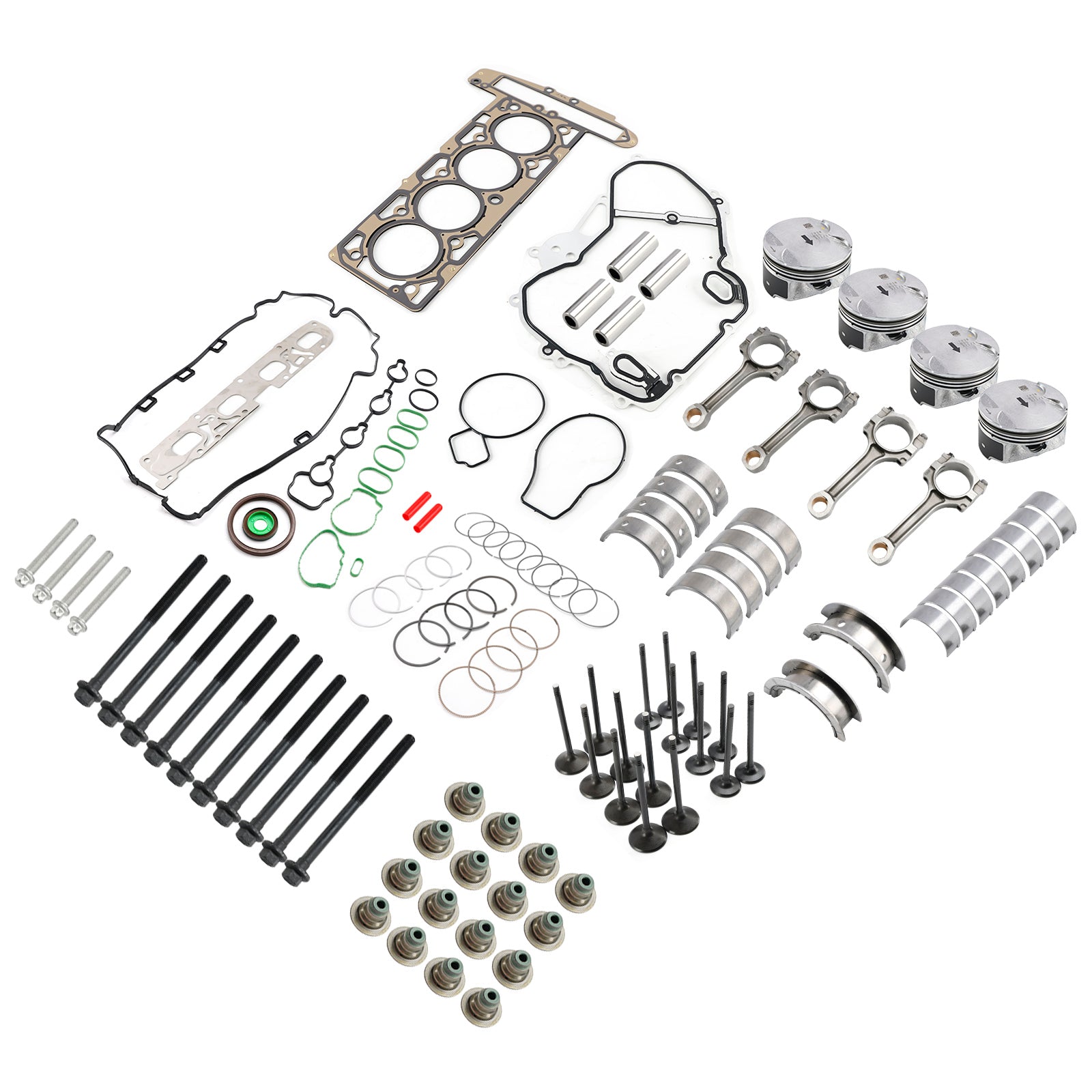 Buick Chevrolet GMC 2.4L Engine Rebuild Overhaul Pistons Valves Seals Kit HS54874 HS26517PT