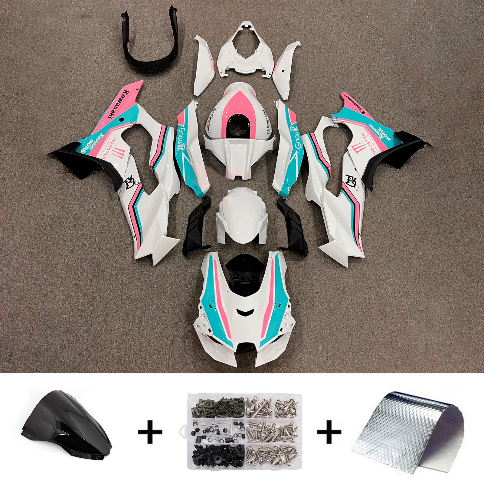 Injection Fairing Kit Bodywork ABS fit For Kawasaki ZX-10R ZX-10RR 2021-2025