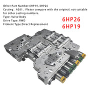 6HP26 6HP19 Valve Body #A051 For BMW AUDI VW Jaguar Hyundai Lincoln 545i 760i