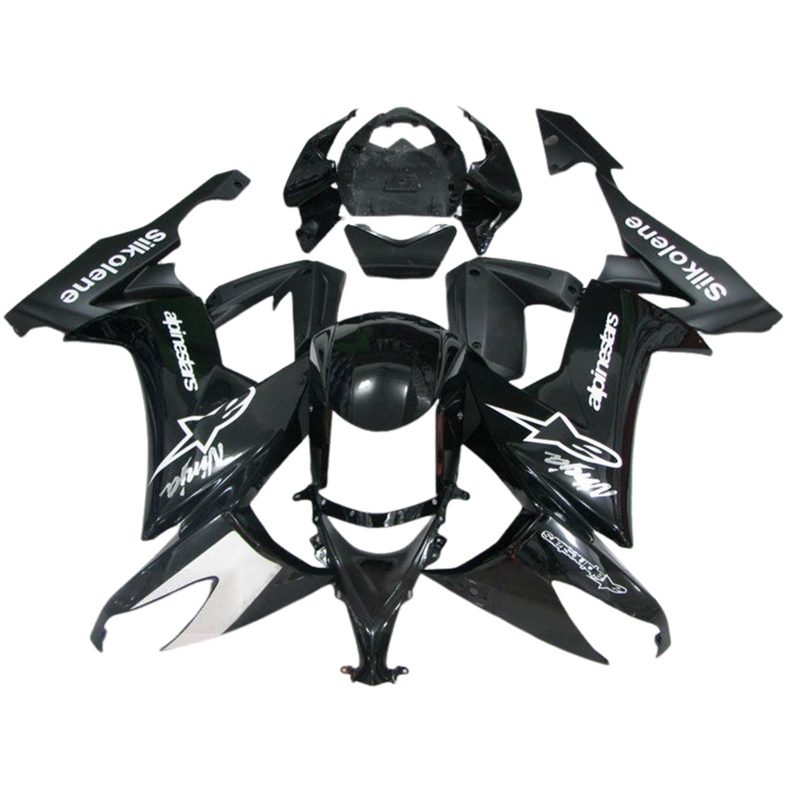 2008-2010 Kawasaki ZX10R Injection Fairing Kit Bodywork Plastic ABS
