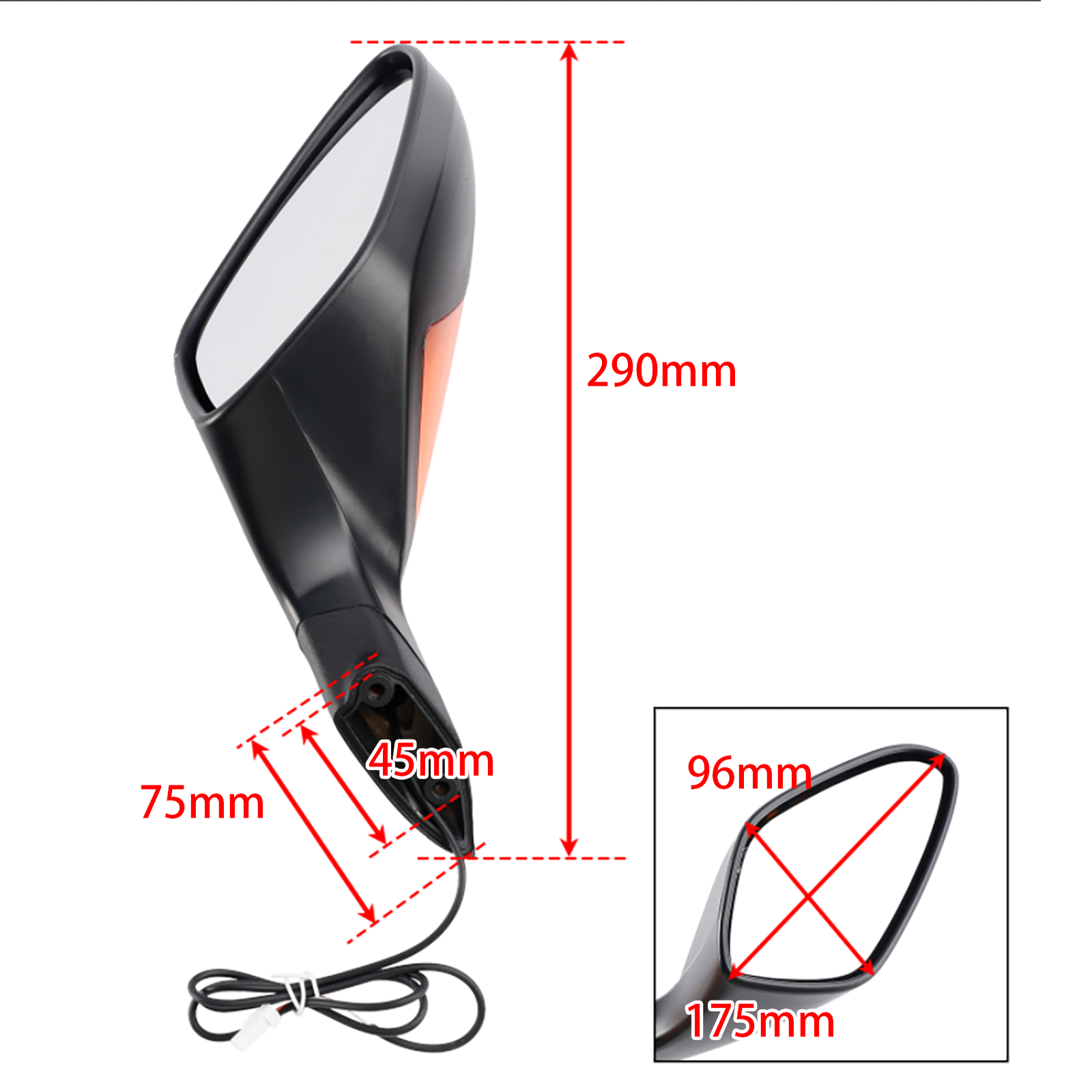 2013-2017 MV Agusta F3 800 Rearview Mirrors with Indicator
