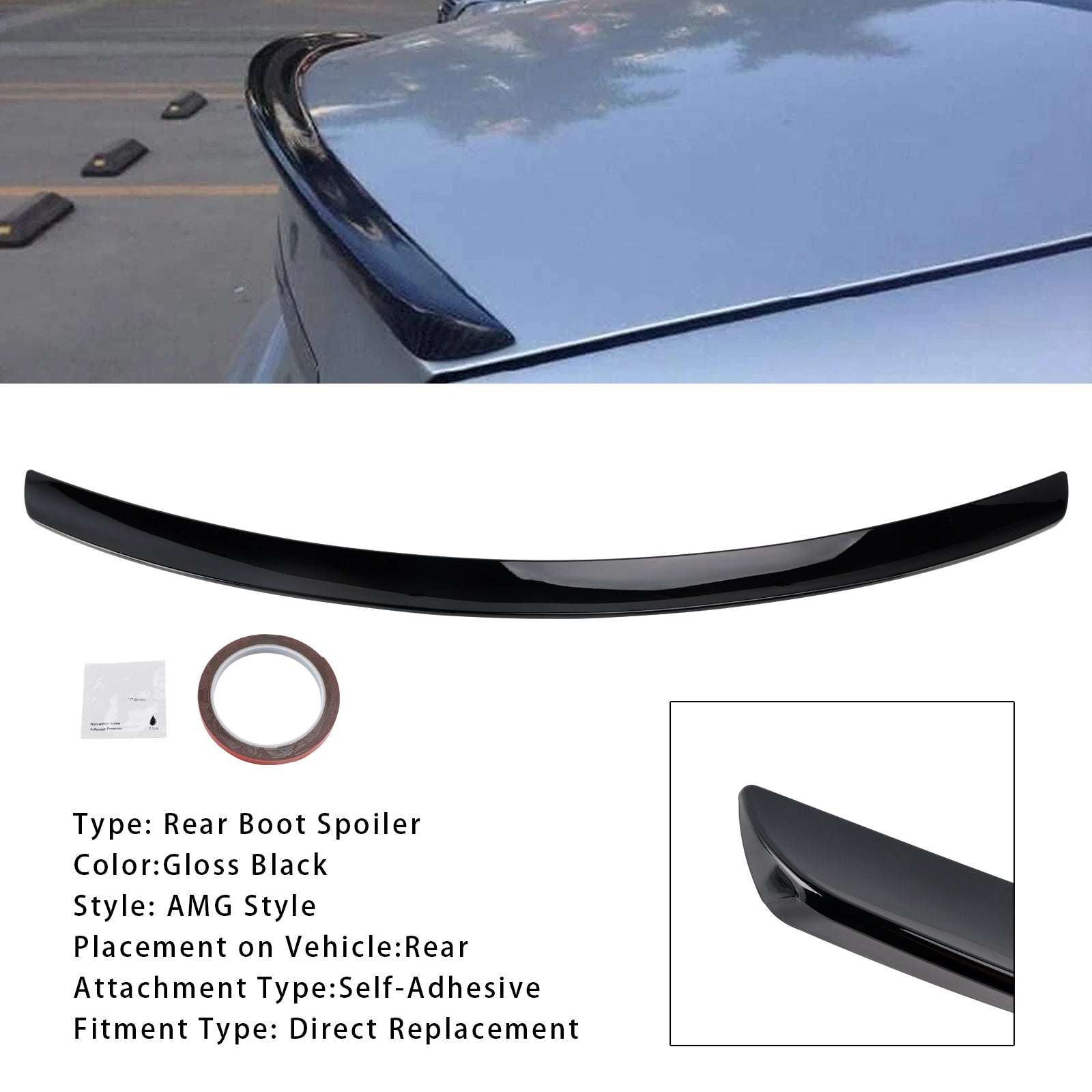 Gloss Black Rear Boot Spoiler For Mercedes-Benz CLS-Class W219 CLS63 Style 05-10