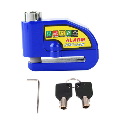 Disc Brake Lock Alarm Anti Theft Motor Secure For Disc Brake Motorcycle Blue Generic