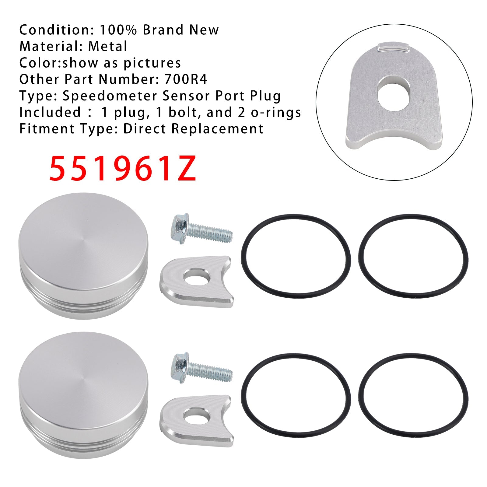 2 Pack 700R4 Speedometer Sensor Port Plug 551961Z For Chevy Transmission SBC 305